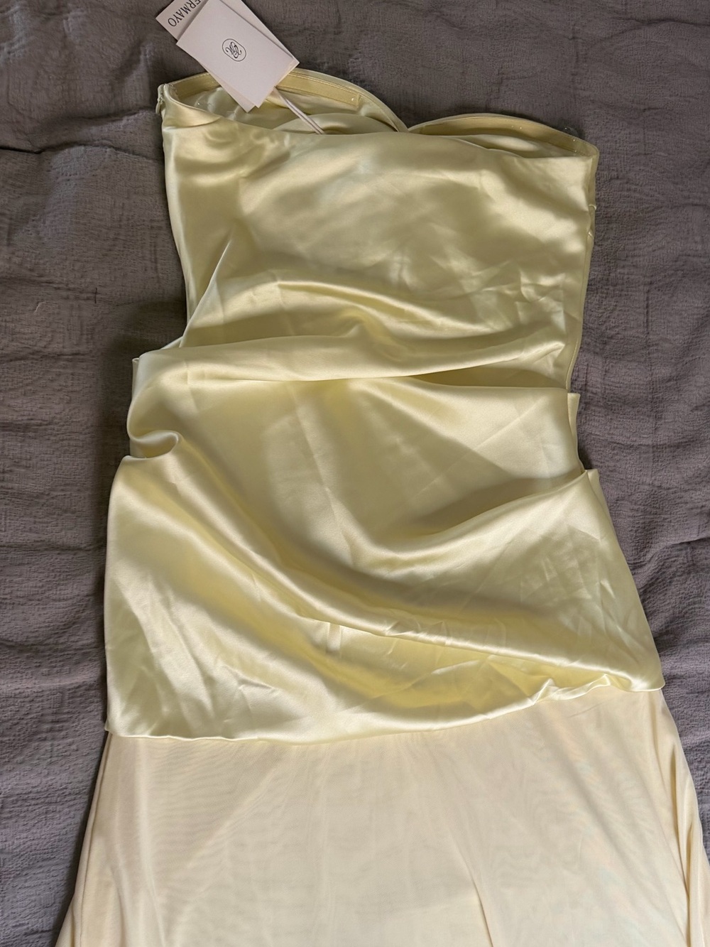 Peppermayo Strapless Butter Yellow Maxi Dress - Picture 12 of 13